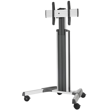Picture of Medium Fusion Manual Height Adjustable Mobile AV Cart, Silver