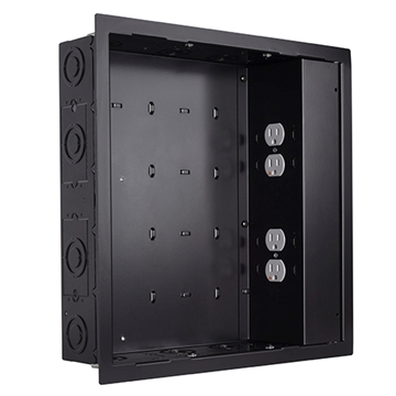 Picture of In-wall Storage Box with 4 Receptacle Filter and Surge, Black