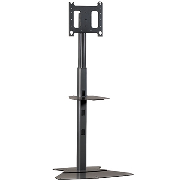 Picture of Large Flat Panel Floor AV Stand, Silver