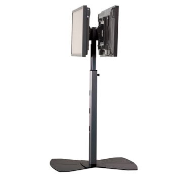 Picture of Large Flat Panel Dual Display Floor Stand, Silver