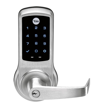 Picture of Yale nexTouch Lever Lock with Touchscreen Keypad and infiNET EX Technology, Satin Nickel