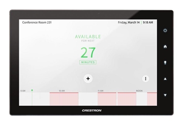 Picture of 10.1" Room Scheduling Touch Screen, Black Smooth, With Multi-surface Mount Kit and Room Availability Light Bar