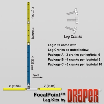 Picture of FocalPoint Leg Kit A, Silver (pair), 170 1/4" x 68 1/2" - Black