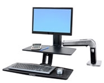 Picture of WorkFit-A Single LD LCD Monitor Sit-Stand with Suspended Keyboard