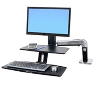 Picture of WorkFit-A Single HD LCD Monitor Sit-Stand with Suspended Keyboard
