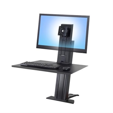 Picture of Single Monitor WorkFit-SR Sit-stand Desktop Workstation, Black