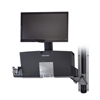 Picture of StyleView#174; Sit-Stand Combo System with Worksurface and Medium CPU Holder (polished aluminum)