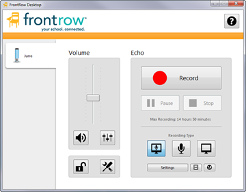 Picture of FrontRow Desktop Software