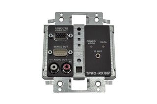 Picture of TPro RGBHV Extender Series - 2-Gang Wall Plate Receiver, Black