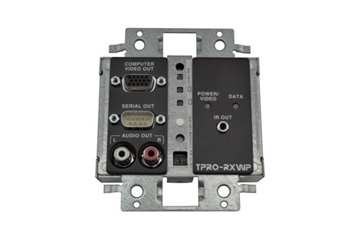 Picture of TPro RGBHV Extender Series - 2-Gang Decora Wall Plate Receiver, Black