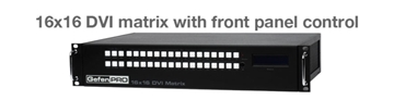 Picture of 16 x 16 DVI Matrix with Front Panel Push Button Control