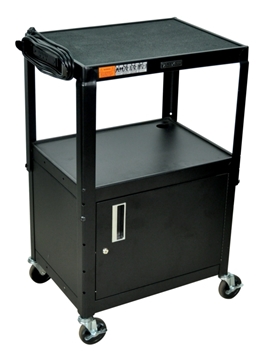 Picture of Steel Adjustable Height AV Cart with Cabinet