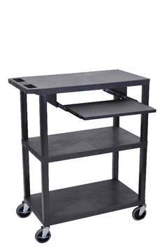 Picture of 42" Presentation Cart with Pullout Shelf, Black