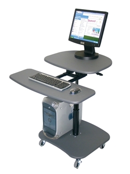Picture of 30inch- 37inch Adjustable Height Computer Mobile Workstation
