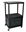 Picture of 54.25" Presentation AV Cart with 3 Shelves and Cabinet, Black
