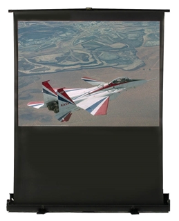 Picture of Buhl Portable Floor Screen 16:9 format, Matte White Fabric, Screen Size 55x71