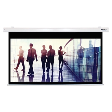 Picture of 92" Diagnal Electric Projector Screen, HDTV Format, Matte White Fabric