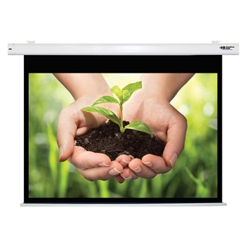 Picture of 84" Diagonal Electric Projector Screen, Video Format, Matte White Fabric