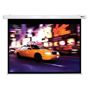 Picture of 100" Diagonal Electric Projector Screen, Video Format, Matte White Fabric