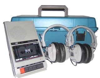 Picture of Hamilton LCP Listening center w/2 headphones, Cassette Recorder in medium plastic carrying case