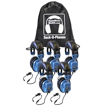 Picture of 5-pack Sack-O-Phone SCAMV Personal Headphone