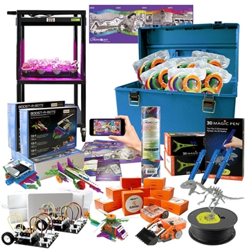 Picture of Deluxe Steam Pack with Coding Robots/Engineering Robots/3D Printing Pens/Augmented Reality/LED Grow-light