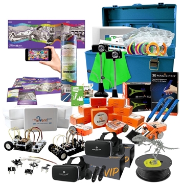 Picture of Advanced Deluxe Steam Pack with Coding and Engineering Robots/3D Printing Pens/Virtual Reality