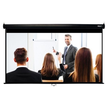 Picture of 100" Manual Pull Down Projector Screen, HDTV Format, Matte White Fabric