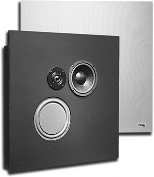 Picture of 8" 2-way Passive Grid Ceiling Mount Loudspeaker with Duraflake Fabrication, 100W