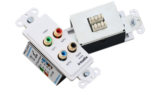 Picture of Component Video and Digital Audio Wallplate Balun with 110 Punch Down Block