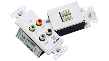 Picture of Component Video and Digital Audio Wallplate Balun with 110 Punch Down Block