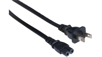 Picture of 3' Economy UL Listed NEMA 1-15P to IEC 60320 C7 Appliance Power Cord