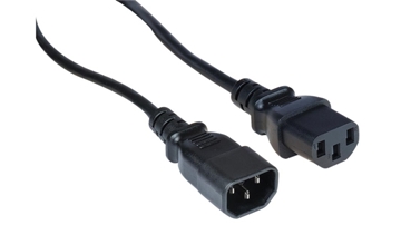 Picture of 3' Economy UL Listed IEC 60320 C13 to IEC 60320 C14 18AWG 10A Power Cord