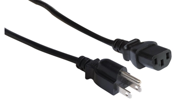 Picture of 12' Economy UL Listed Shielded NEMA 5-15P to IEC 60320 C13 18AWG 10A Power Cord