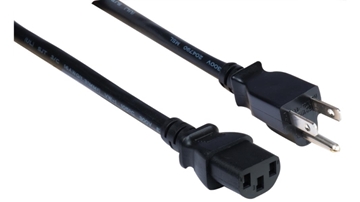 Picture of 1' Economy UL Listed NEMA 5-15P to IEC 60320 C13 16AWG 13A Power Cord