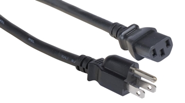 Picture of 3' Economy UL Listed NEMA 5-15P to IEC 60320 C13 14AWG 15A Power Cord