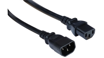 Picture of 6' Economy UL Listed IEC 60320 C13 to IEC 60320 C14 14AWG 15A Power Cord