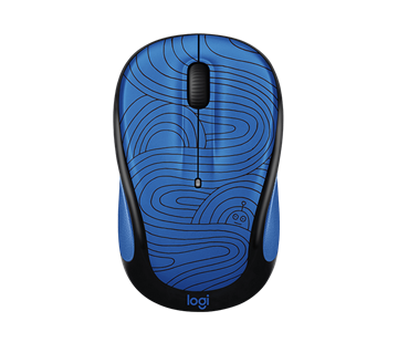 Picture of Doodle Collection M325C Wireless Mouse, Deep Blue Bot