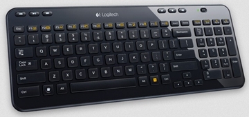 Picture of Wireless Keyboard K360 with 12 Programmable F-keys, Glossy Black