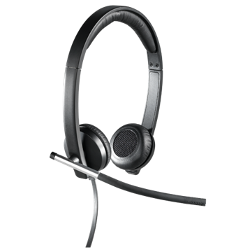 Picture of Double-ear USB Headset, Stereo Corded Design