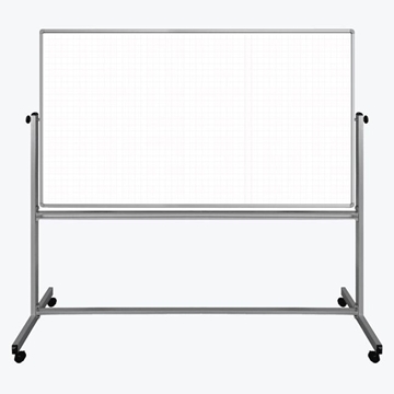 Picture of 72 x 40 Mobile Magnetic Double-Sided Ghost Grid Whiteboard
