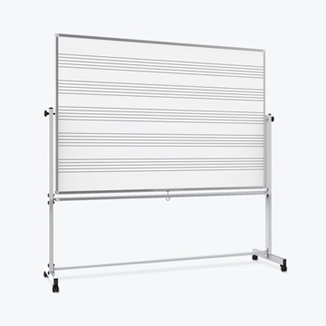 Picture of 72"W x 48"H Mobile Music Whiteboard / Whiteboard