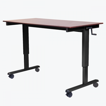 Picture of 48" Crank Adjustable Stand Up Desk, Dark Walnut