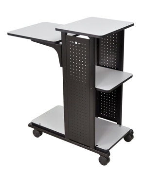 Picture of 4 Work Surfaces Mobile Presentation Station, Gray