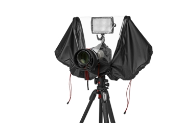 Picture of Pro Light Camera Cover for DSLR + Professional Flash + Lens