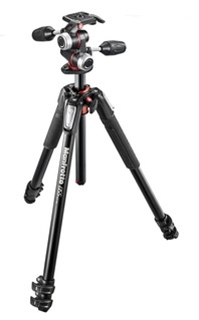 Picture of 055 kit, Includes Aluminium 3-section Horizontal column tripod + 3-way Head