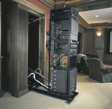 Picture of Slide out rack for access to equipment and cabling
