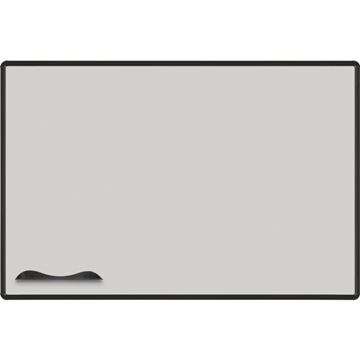Picture of Projection Plus Multimedia Whiteboard, Black Presidential Trim, 4'H x 4'W
