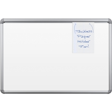 Picture of Dura-Rite Presidential Bite Whiteboard with Tackless Paper Holder, 1.5'H x 2'W
