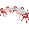 Picture of Horseshoe Table, Fire Engine Red